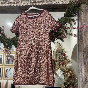 Primark Shimmering Pink and Gold Sequin Dress